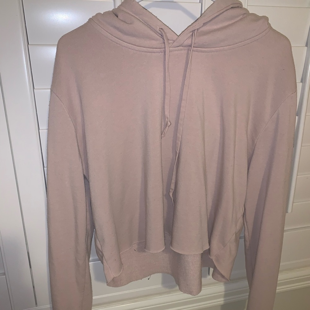 pink brandy melville hoodie - cropped one size